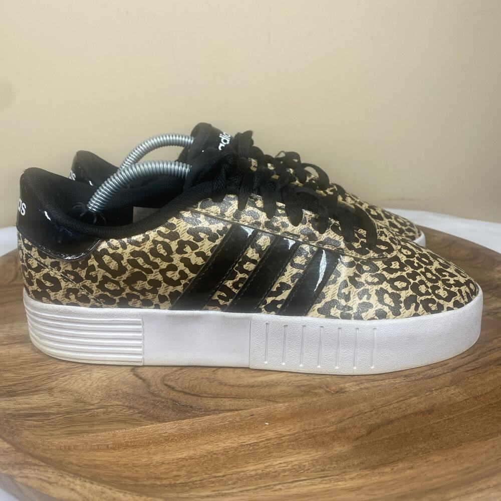 Adidas Court Bold Leopard Womens Yellow‎ And Black Size 7 Platform Shoes